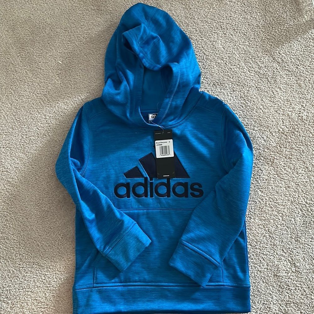 Nwt Blue Adidas Hoodie 5t Boys